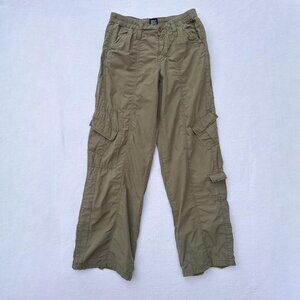 Urban Outfitters BDG Khaki Green y2k Cargo Wide Leg Pants Sz S 2000s Baggy